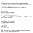 Gerader -10AN Flare-Stecker auf 1/2"" NPT-Kegelrohr-Turbo-Ablassadapter