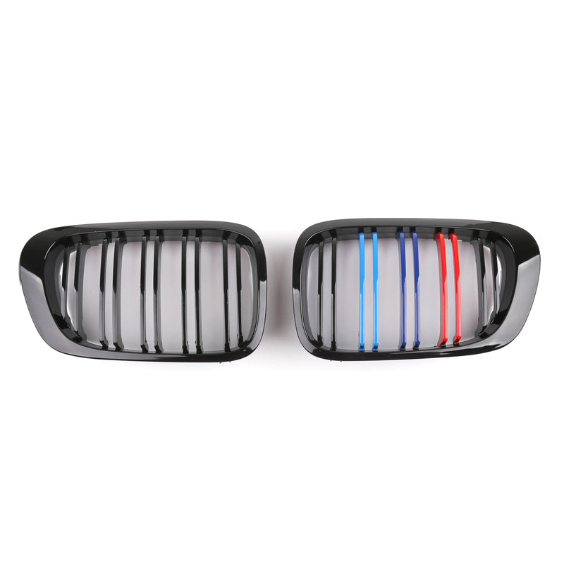 Vorne Niere Haube Grille Grill Für BMW E46 3 Serie 2DR Coupe M-Farbe Dual Lamellen
