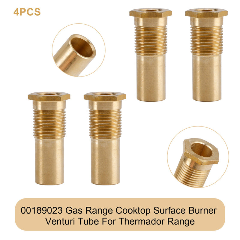 00189023 Venturi-Rohr für Gaskochfeld-Oberflächenbrenner für Thermador-Herde, 4 Stück