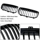 Grade de radiador preta brilhante, grade de barra dupla de rim para BMW Série 2 F45 F46 2015-18