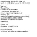 2013–2016 Mazda CX-5 Mittelkonsole Armlehne Box Abdeckung Deckel KA0G-64–450B-02