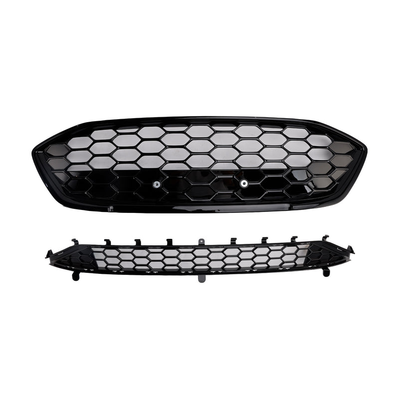 2018–2021 Ford Focus MK4 ST Style Schwarz Frontstoßstangengrill Untergrill