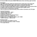 24 canales DMX 512 decodificador RGBW PWM controlador de atenuación controlador de luz de tira LED