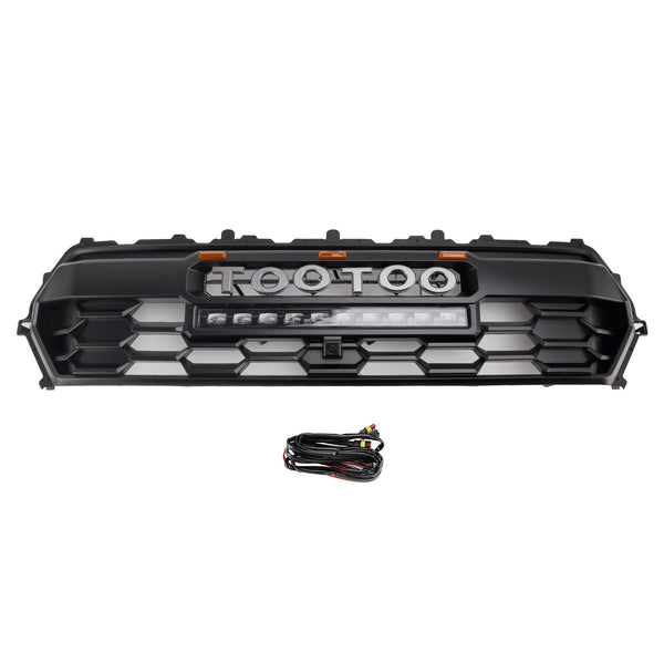 Toyota Tacoma ab Baujahr 2024 mit LED-Beleuchtung und Lichtleiste, schwarzer Frontstoßstangengrill