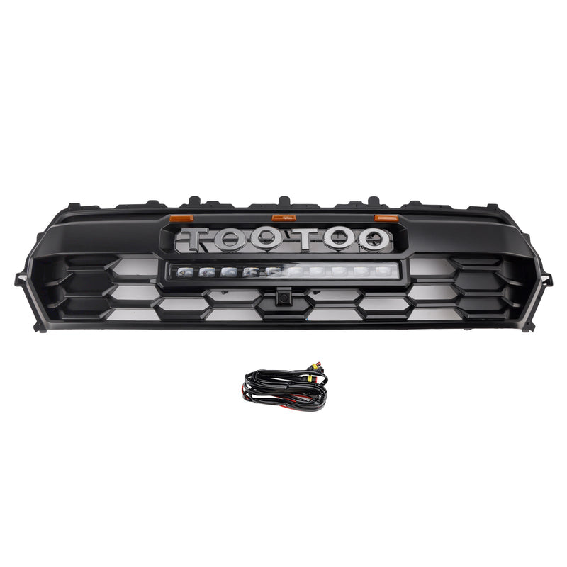 Toyota Tacoma ab Baujahr 2024 mit LED-Beleuchtung und Lichtleiste, schwarzer Frontstoßstangengrill