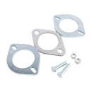 2 stålflenser 2,5 tommer 64 mm for rørets eksosreparasjonstilkobling og bolter