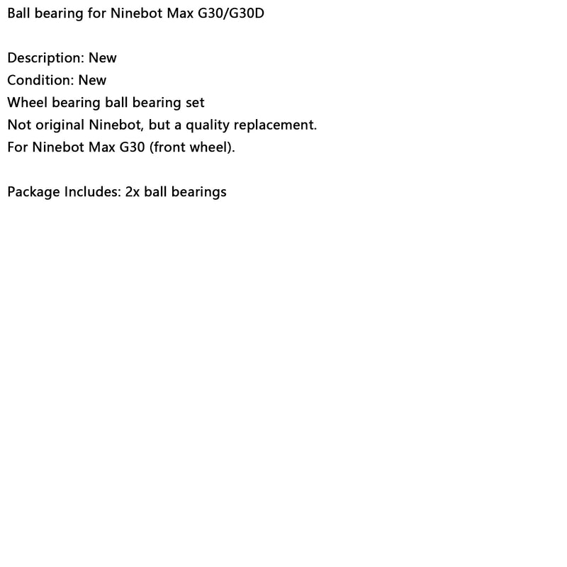 2 stücke Elektrische Roller Vorderen Rad kugellager Für Ninebot MAX G30 G30D