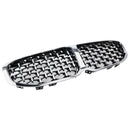 Front Kidney Grille Grill For BMW 1 Series F40 19-23 Silver Diamond Style
