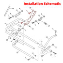 Pair of Saddlebag Rail Brackets 90718-79C for Touring Road Glide Flt 85-08