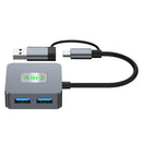 4-in-2 Type-C + USB-USB3.2*4-liitäntä Hub Adapter Dock MacBook iPad 15:lle