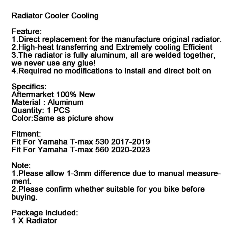 2020-2023 Yamaha T-max 560 Aluminium Kylare Kylare Silver