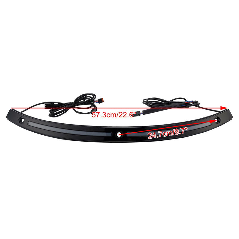 2014+Touring Electra Glide Street Glide Ultra Limited LED Lauf Blinker Licht Windschutzscheibe Trim