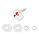 2x Motorrad Fahrrad Kunststoff Silber Totenkopf Nummernschild Bolzen Auf Schraube Auf Rahmen Mutter