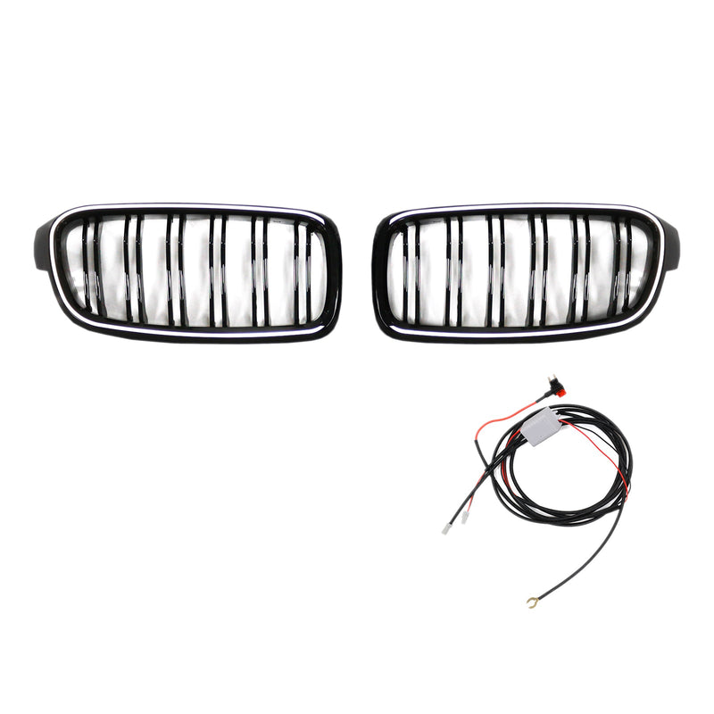 2012-2019 BMW 3 -sarja F35 Double-Amallal-Frontnelle Grill