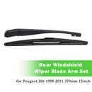 Rear Windshield Wiper Blade Arm Set for Peugeot 206 1998-2011 370mm 15inch
