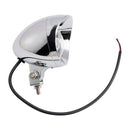 Motorcycle Beam Headlight Fog Lamp Custom Chrome Fits For Racer Bobber Chopper