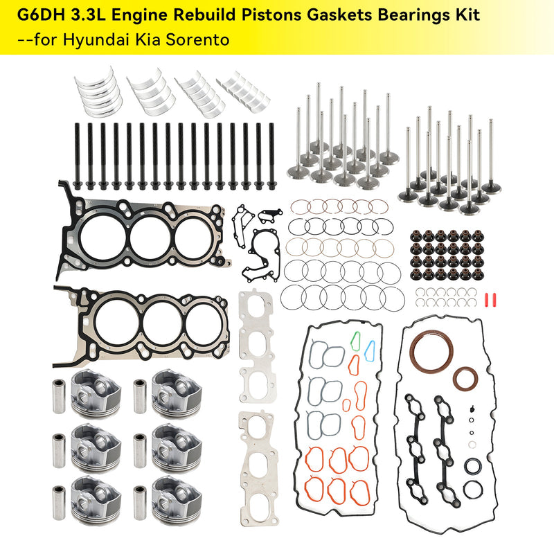 2013–2019 Hyundai Santa Fe 3,3 l G6DH 3,3 l Motor-Umbausatz, Kolben, Dichtungen, Lager 209103CP00