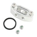 Billet LS Twin Turbo Dual 90 Graus 1/8" NPT Placa Adaptadora de Linha de Alimentação de Óleo