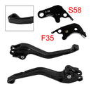 Nyt kort koblings- og bremsegreb passer til Suzuki GSXR6000-2006-2010 GSX-S1000/F 2015, sort