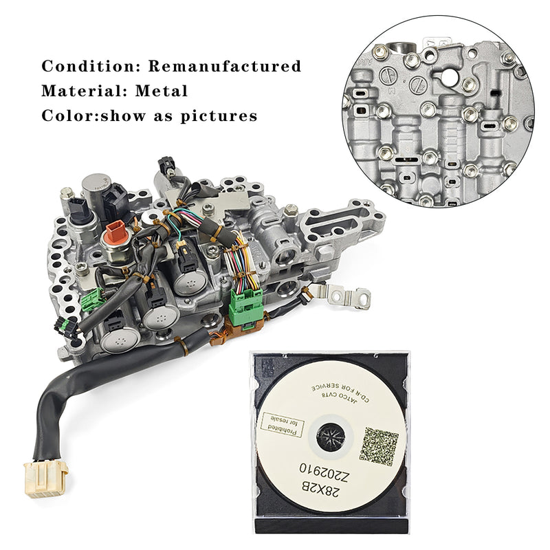 JF016E CVT voimansiirtoventtiilin runko solenoideilla sopii Nissan Altima 2.5L 12-2019