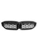 Diamond Black Grill Grill Grill 51138072085 pro BMW řady 3 G20 2019-2022
