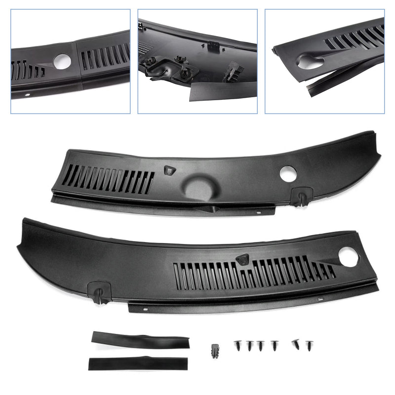 2003-2004 Ford Mustang Mach I Coupe Scheibenwischer Fenster Windlauf Panel Kühlergrill rechts und links 3R3Z6302228AAA