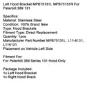 Peterbilt 389 Serie 131 Motorhaube Linker Motorhaubenhalterungssatz MPB75131L MPB75131R
