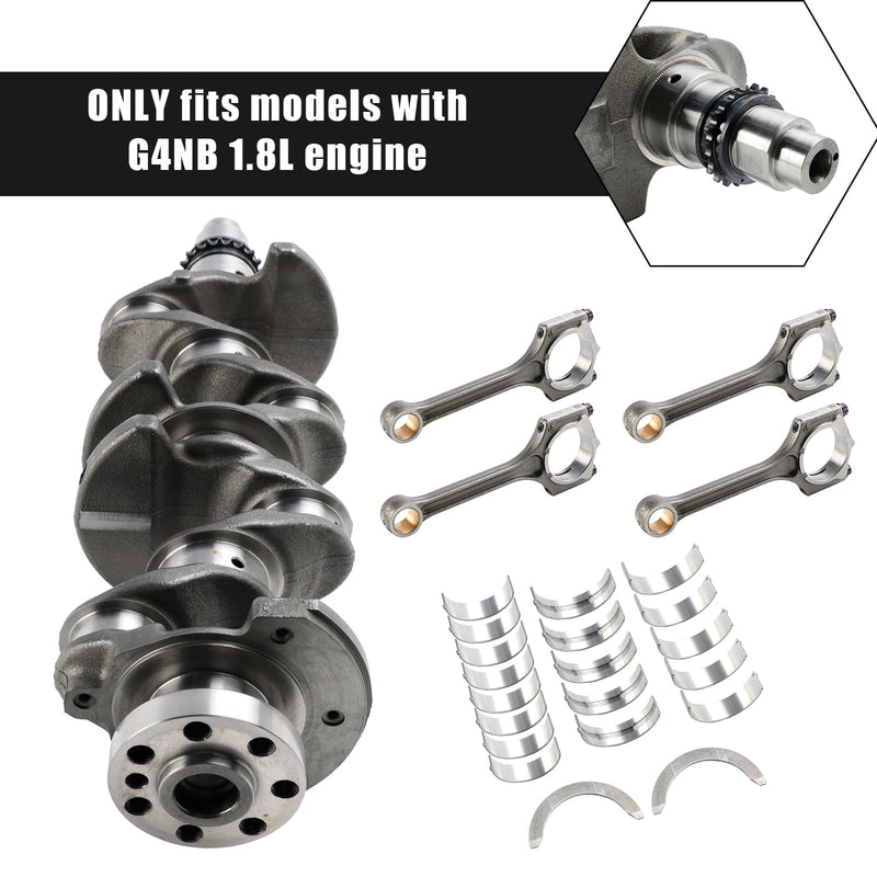 G4NB 1,8 L Motor Kurbelwelle &amp; Stangen &amp; Lager Set für Hyundai Elantra Forte KIA