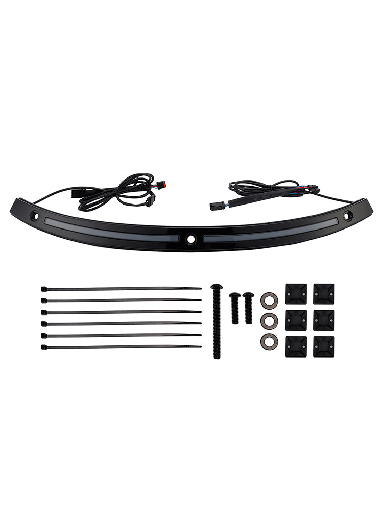 2014+Touring Electra Glide Street Glide Ultra Limited LED Lauf Blinker Licht Windschutzscheibe Trim