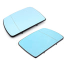 Blau Beheizte Links &amp; Rechts Fahrer Seite Flügel Spiegel Glas Für BMW X5 E53 1998-2006