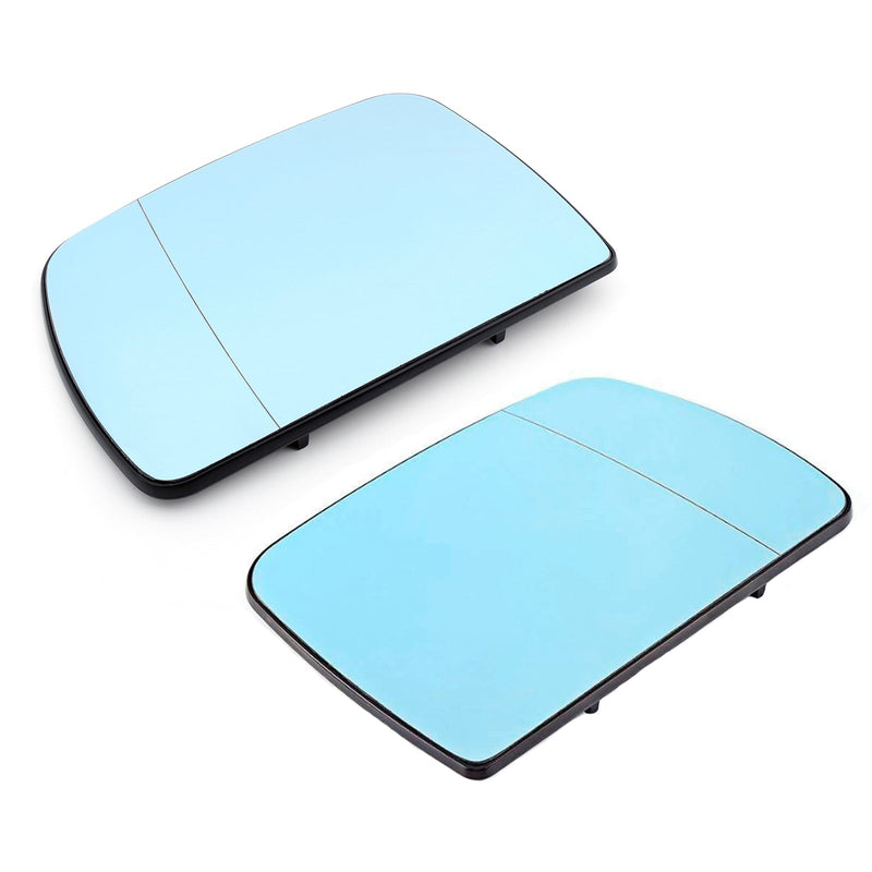 Blau Beheizte Links &amp; Rechts Fahrer Seite Flügel Spiegel Glas Für BMW X5 E53 1998-2006