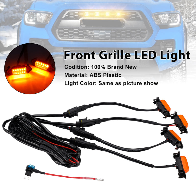 2016-2023 Toyota Tacoma Yellow Lens Amber Light Front Grille LED Light Kit PT228-35170