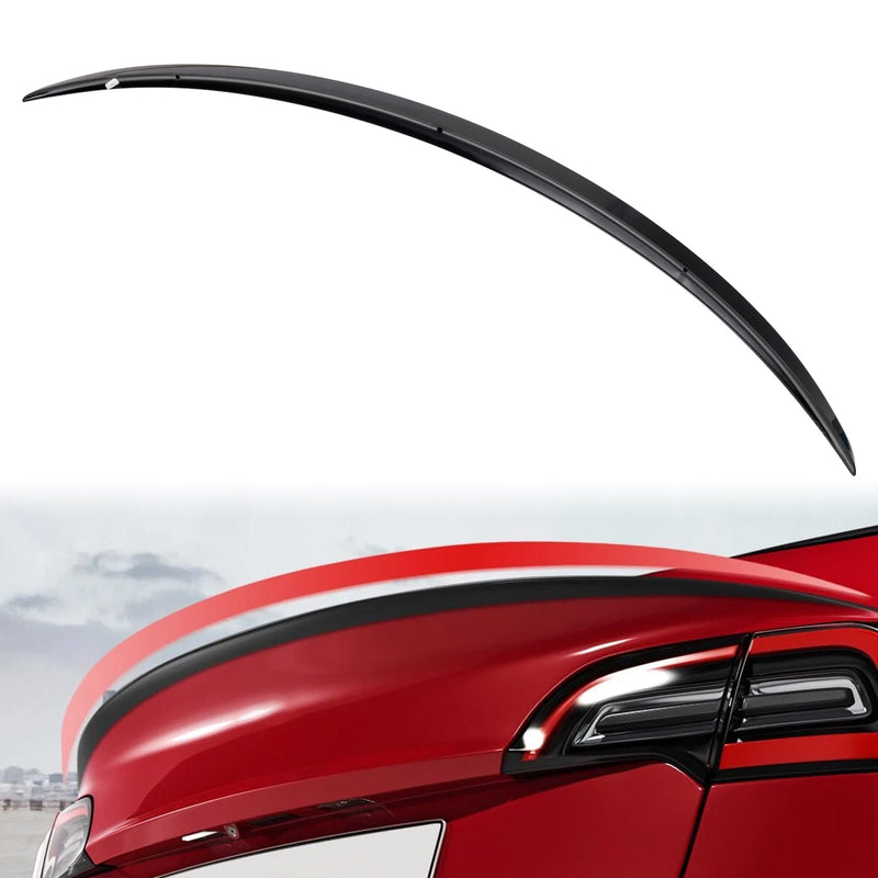 Schwarz glänzender Heckspoiler für Tesla Model 3 17-23, Original-Werksstil