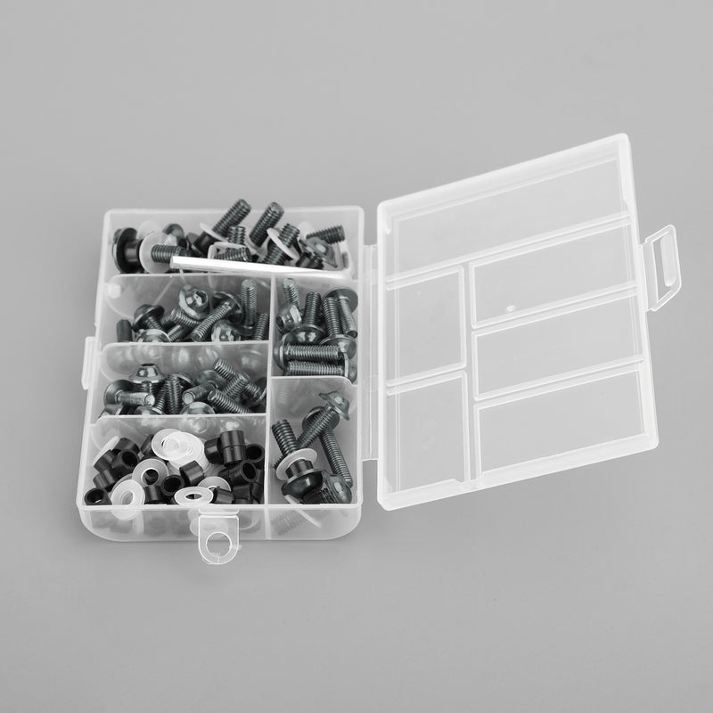 158 deler - kledningsskrue i titan aluminium M5/M6 skruesett