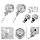 Motorcycle Beam Headlight Fog Lamp Custom Chrome
