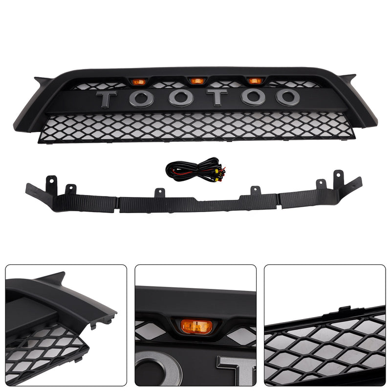 TRD Pro Style Frontstoßstangengrill passend für Toyota 4Runner 2010-2013, Mattschwarz