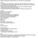 TAight LED-moduler Stanley 08X 12V 1.1W 8-2pin för Toyota Rav4