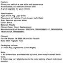 2000-2010 VW Sharan 7m Floor Rod Luzes de neblina com luzes de nevoeiro Hole