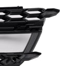 2013–2016 Audi A5 S-Line S5 2 bitar Front Fog Lights Black Cooler Grille