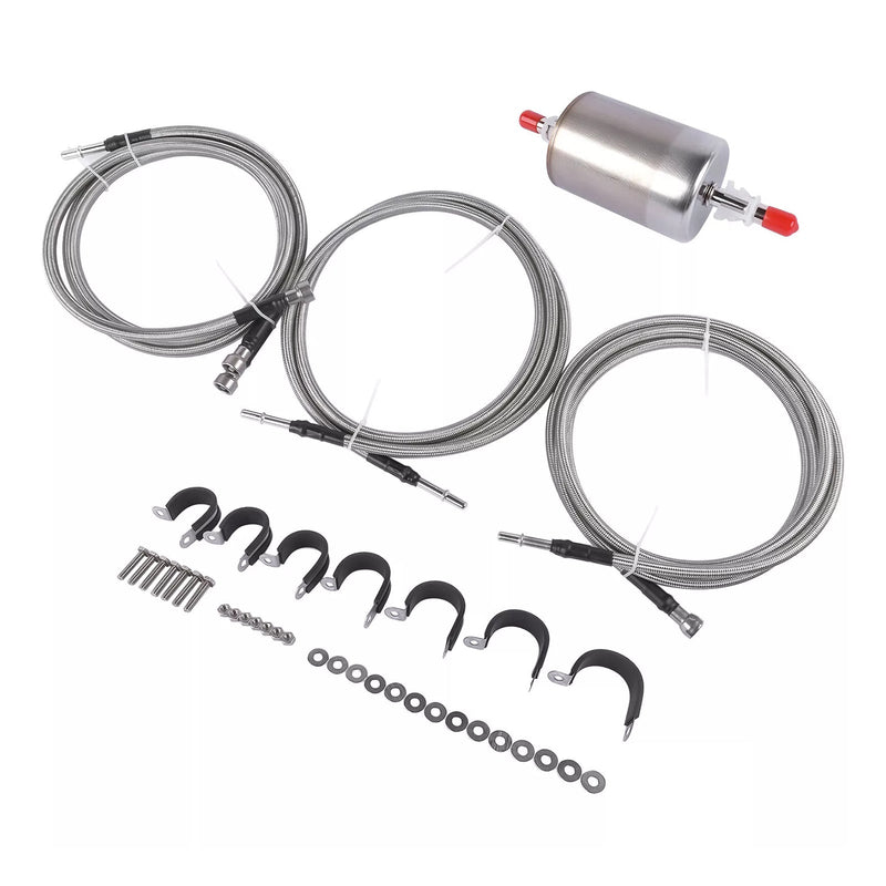 2001-2003 GMC Sierra 3500 Edelstahl-geflochtenes Kraftstoffleitungs-Kit 819-840 Quick Fix