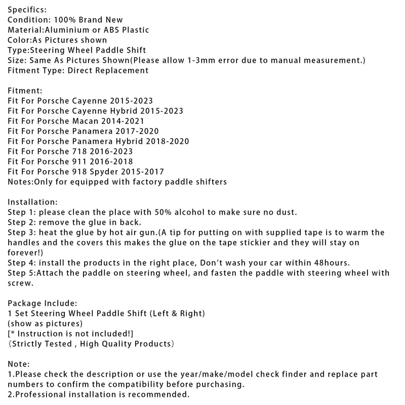 Lenkrad-Schaltwippen für Porsche Cayenne Macan