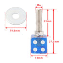 M6 Kunststoff Custom Kopf Würfel Nummernschild Rahmen Schrauben Bolzen Hardware Blau X4