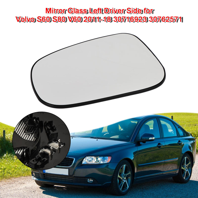 Speilglass venstre førerside for Volvo S60 S80 V60 2011-18 30716923 30762571