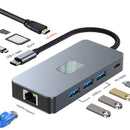9 in 1 TYP-C auf RJ45 (Gigabit) + USB 3.0 * 3 + HDMI + USB-CS-Daten + PD100W + SD/TF iPad Pro