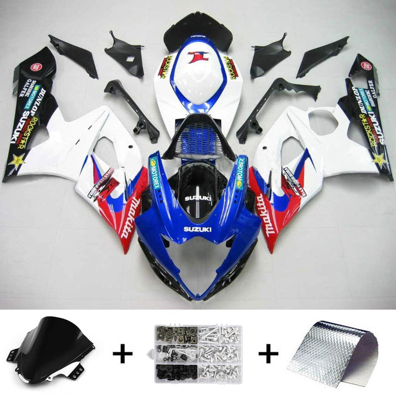 2005-2006 Suzuki GSXR1000 K5 Ruiskutusliipaisinsarja Muovinen ABS korirakenne