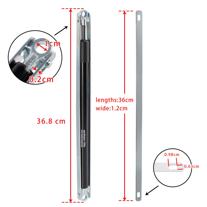 2 stykker 36-80 Standard Strut Set til Werner Aluminium Rooftop Ladder AH2210 AH2210B