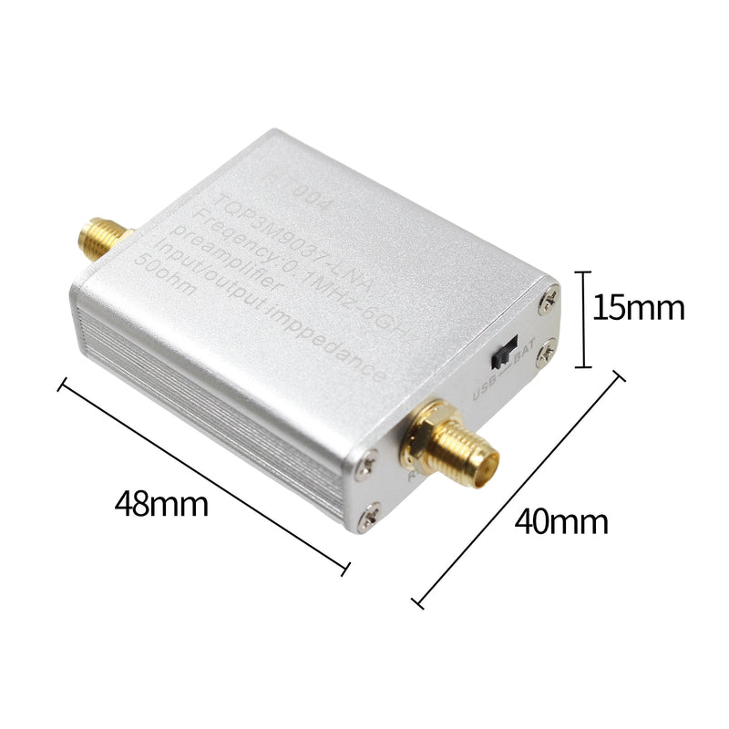 Pełnopasmowy wzmacniacz o niskim poziomie szumów 100K-6GHz Przedwzmacniacz mocy 20dB o wysokim wzmocnieniu HT004