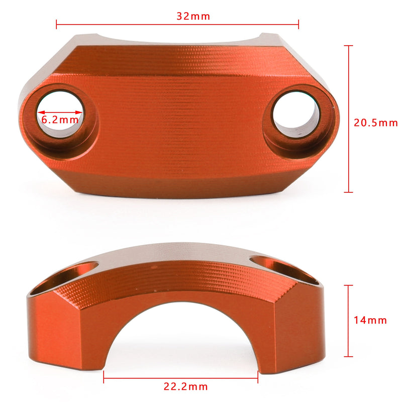 CNC klemmeklemme bro styreklemme oransje for 22mm styre for Husqvarna