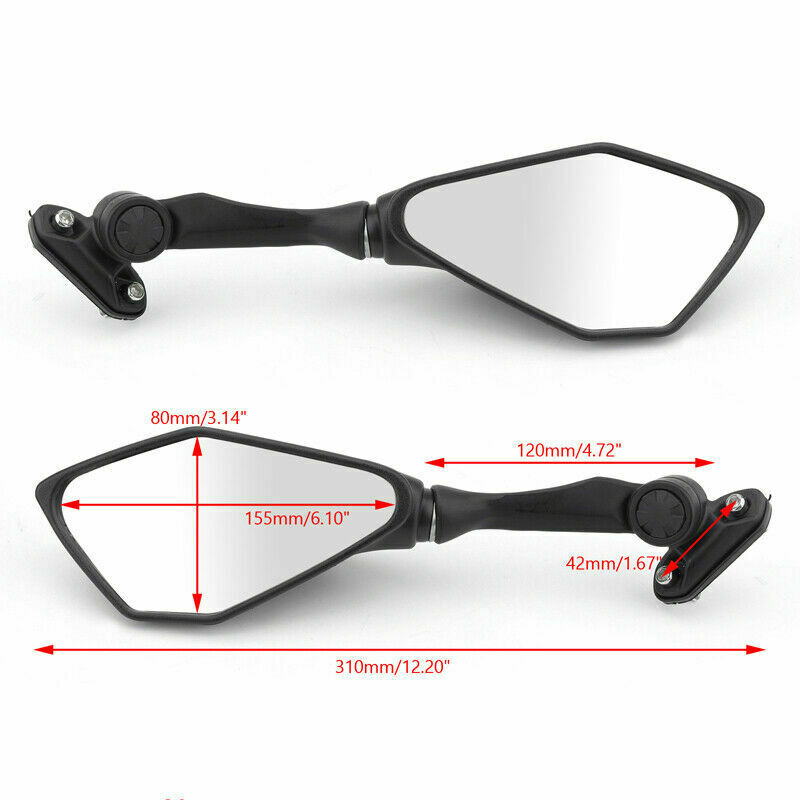 Par racing-speil bakfra for Kawasaki EX250 EX300 ZX636 56001-0239