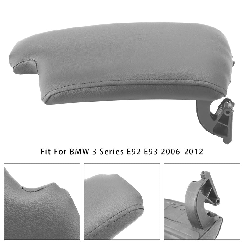 Grauer Leder-Armlehnendeckel für die Mittelkonsole für BMW E90 E91 E92 E93 51169134486